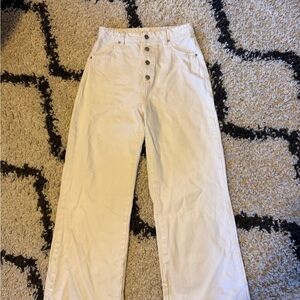 ROLLA'S High-Rise Wide Leg White Jeans